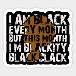 I Am Black Month Sticker